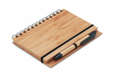 Logotrade promotional giveaway picture of: Bamboo notebook with pen lined BAMBLOC