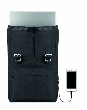 Logo trade promotional giveaway photo of: Backpack in 600D polyester