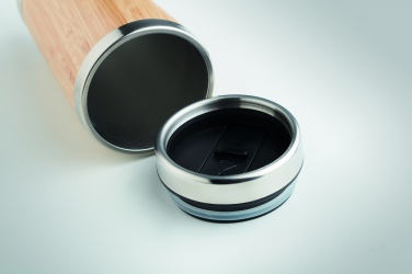 Logotrade corporate gift image of: Double wall bamboo flask 430ml