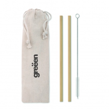 Logotrade promotional merchandise photo of: Bamboo Straw w/brush in pouch