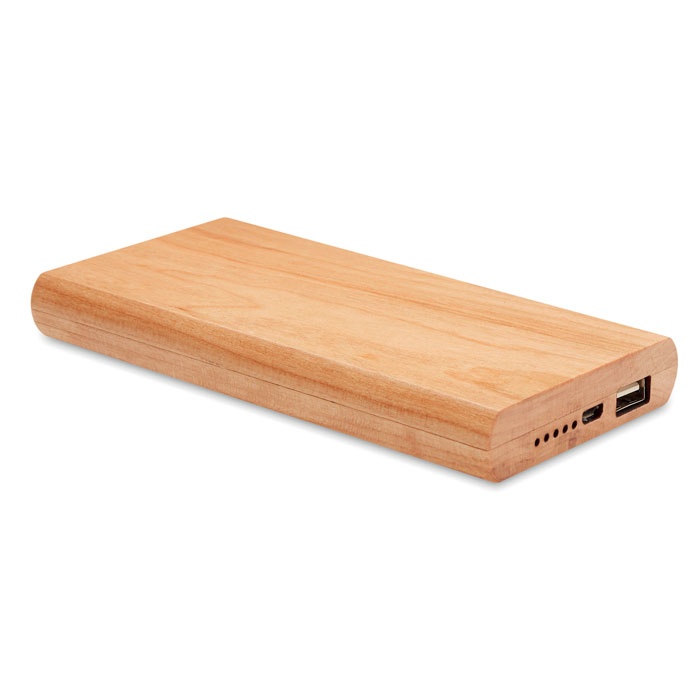 Logotrade corporate gifts photo of: Power bank 4000 mAh Bamboo ARENA POWER
