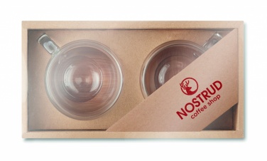 Logo trade advertising product photo of: Set of 2 double wall espresso