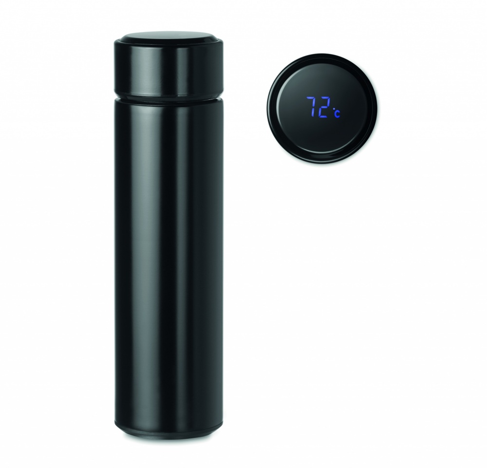 Logo trade promotional giveaways picture of: Bottle with touch thermometer