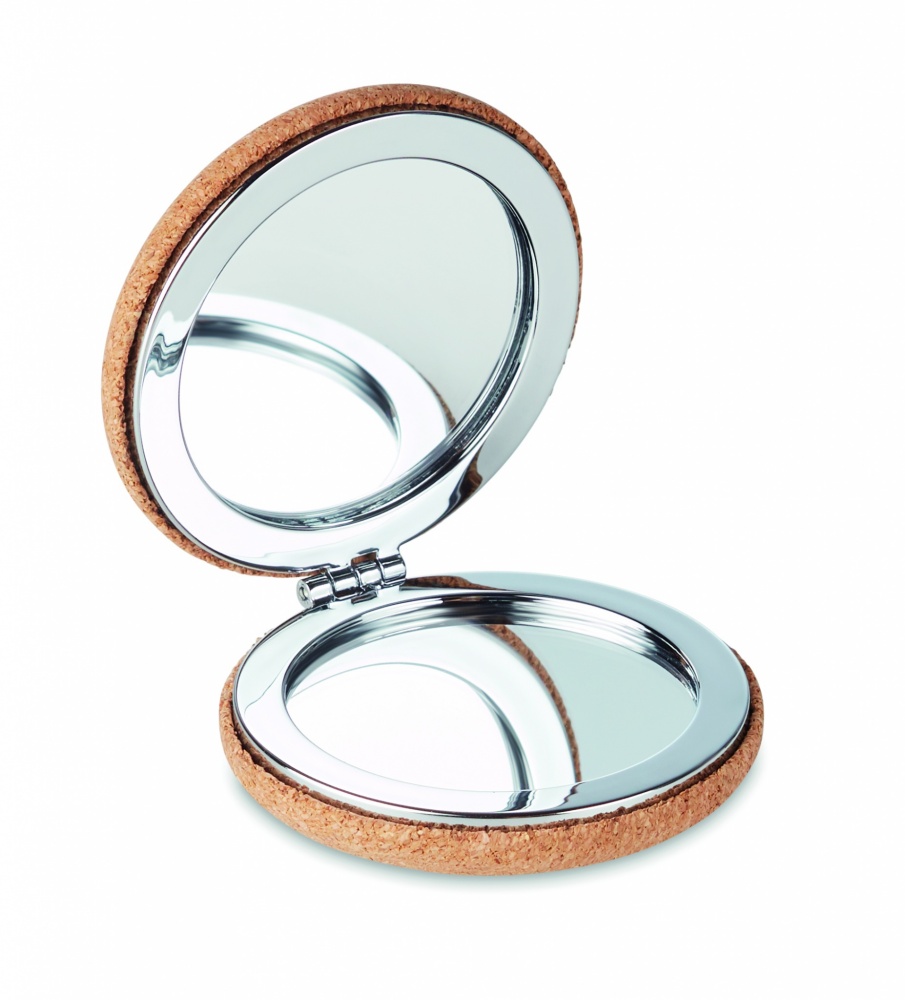Logotrade advertising product picture of: Pocket mirror with cork cover