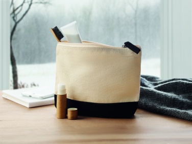 Logo trade business gift photo of: Bicolour cotton cosmetic bag