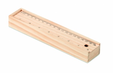 Logo trade promotional merchandise picture of: Stationery set in wooden box