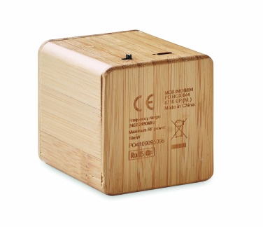 Logotrade promotional giveaways photo of: Bamboo wireless speaker