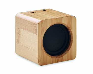 Logo trade promotional gifts picture of: Bamboo wireless speaker