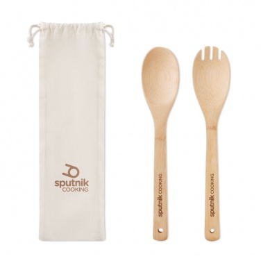 Logotrade promotional giveaways photo of: Set bamboo utensils salad