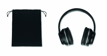 Logo trade promotional giveaways image of: ANC headphone and pouch