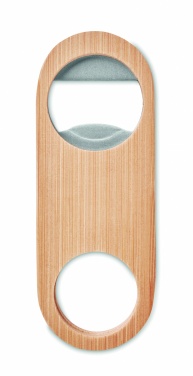 Logo trade promotional items picture of: Oval Bamboo bottle opener VALBAMPER