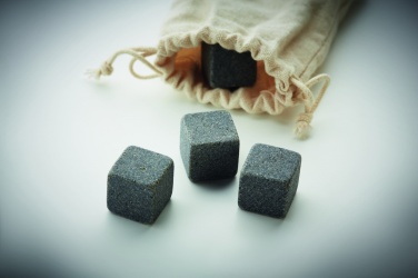 Logotrade corporate gift picture of: 4 stone ice cubes in  pouch