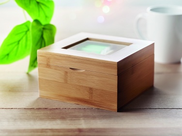 Logo trade promotional giveaways picture of: Bamboo tea box