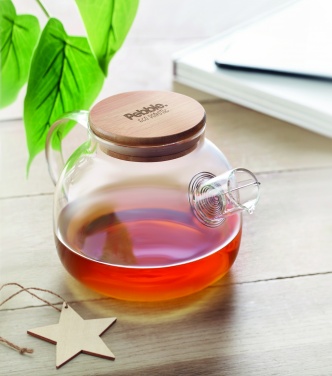 Logo trade business gifts image of: Teapot borosilicate glass 850ml