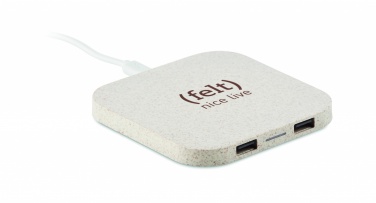 Logo trade promotional merchandise image of: Hub charger wheat straw/ABS 5W