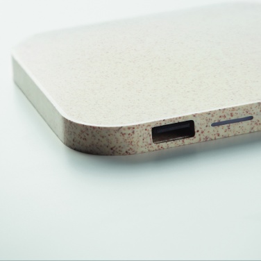 Logo trade corporate gifts image of: Hub charger wheat straw/ABS 5W