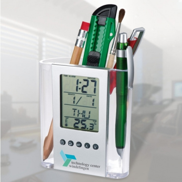 Logo trade business gifts image of: Acrylic desk pen holder MADRID