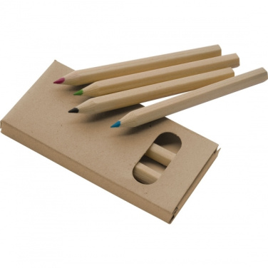 Logo trade promotional gift photo of: Wooden crayons MINNIE