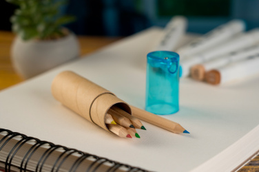 Logo trade promotional gifts picture of: Wooden crayons BECKY