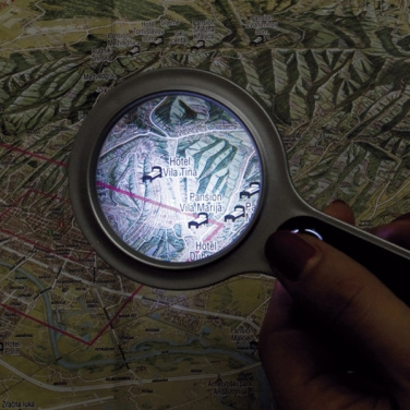 Logo trade promotional giveaways image of: Magnifying glass with LED GLOUCESTER