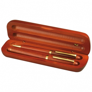 Logo trade promotional merchandise photo of: Rosewood writing set OXFORD
