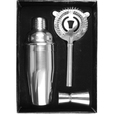 Logo trade corporate gifts image of: Metal cocktail set, 3-piece MESSINA