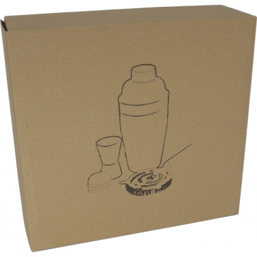 Logotrade promotional merchandise picture of: Metal cocktail set, 3-piece MESSINA