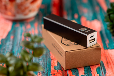 Logotrade promotional product picture of: Metal power bank PORT HOPE 2200mAh