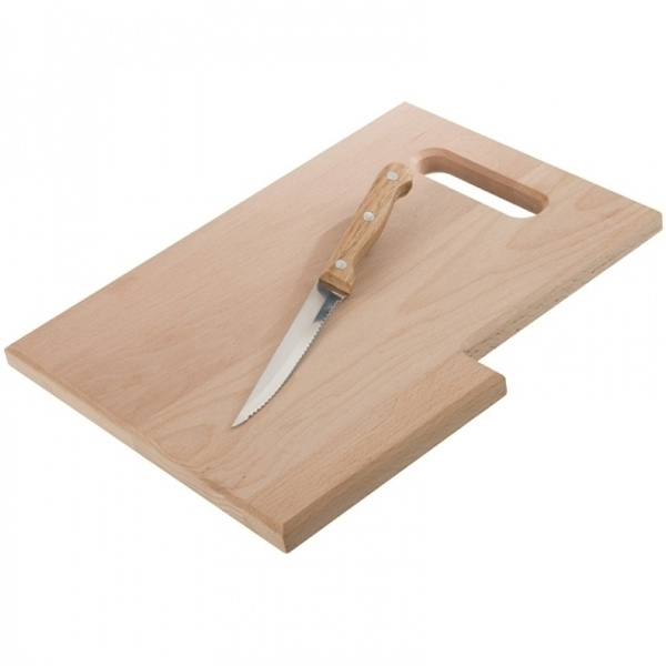 Logo trade corporate gifts image of: Wooden board with knife LIZZANO