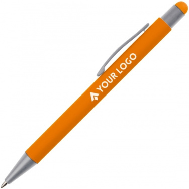 Logo trade promotional giveaway photo of: Metal ballpen touch pen soft touch SALT LAKE CITY