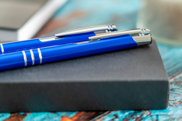 Logo trade business gift photo of: Metal writing set CLAREMONT