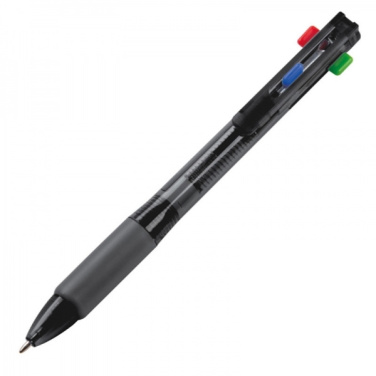 Logo trade corporate gifts image of: Plastic ballpen 4in1 NEAPEL