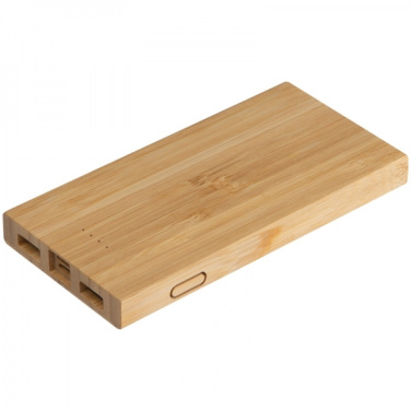 Logotrade promotional gift picture of: Bamboo power bank KATOWICE