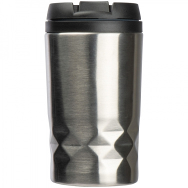 Logo trade promotional item photo of: Stainless steel mug with lid ROMA 250 ml