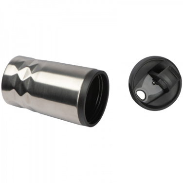 Logo trade promotional products image of: Stainless steel mug with lid ROMA 250 ml