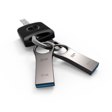 Logotrade promotional gift image of: Pendrive 3.0 Silicon Power JEWEL J80 TITANIUM 16GB