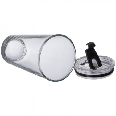 Logo trade promotional giveaways picture of: Glass mug with lid WATTENSCHEID 400 ml