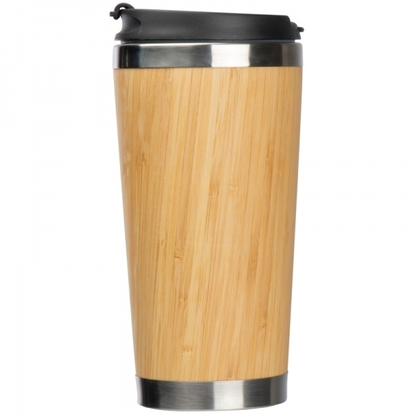 Logotrade promotional giveaways photo of: Stainless steel mug BAMBOOGARDEN 400 ml