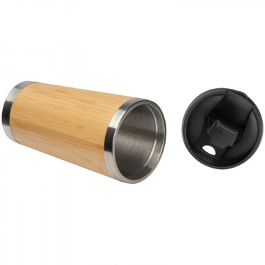 Logotrade corporate gift picture of: Stainless steel mug BAMBOOGARDEN 400 ml