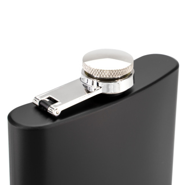 Logotrade corporate gift picture of: Hip flask OLYMPOS Schwarzwolf