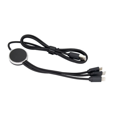 Logo trade promotional gifts image of: 3in1 long cable with elighted logo for engraving, W201TG