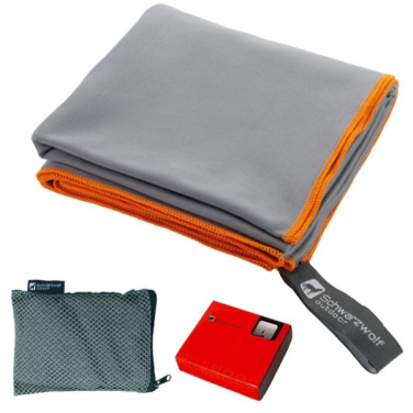 Logotrade promotional gift picture of: Towel MALAREN Schwarzwolf