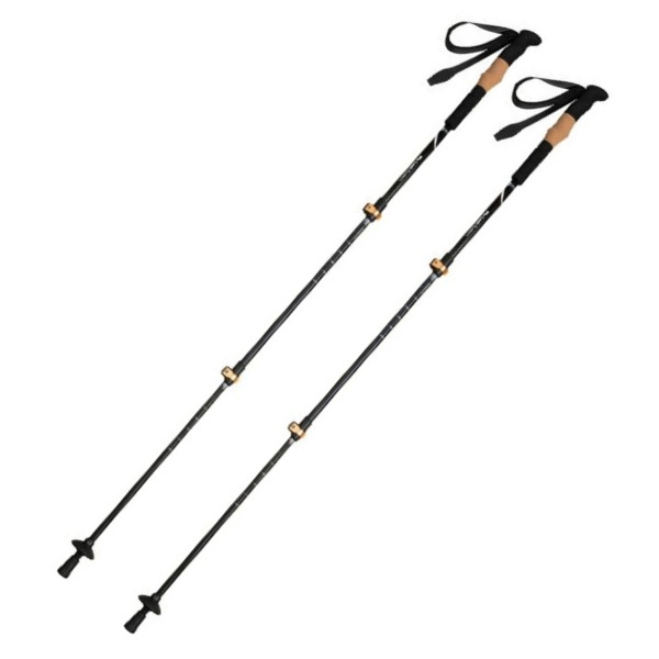 Logo trade promotional giveaways image of: Trekking poles DENALI Schwarzwolf