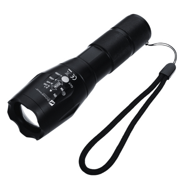 Logotrade promotional products photo of: Flashlight DELGADA Schwarzwolf