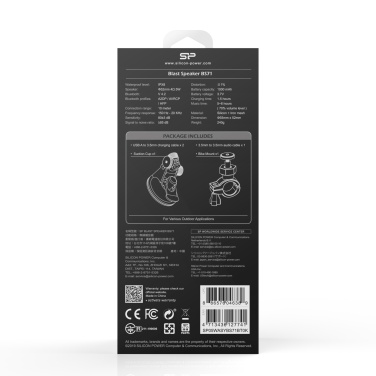 Logo trade promotional giveaways picture of: BLUETOOTH SPEAKER BS71 SILICON POWER