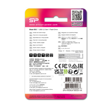 Logo trade promotional giveaways picture of: PENDRIVE SILICON POWER B32 3.2