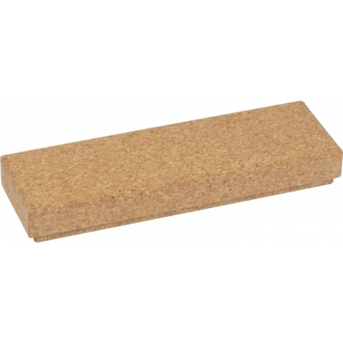 Logo trade promotional giveaways image of: Twist-ballpen metal and cork LILLEHAMMER