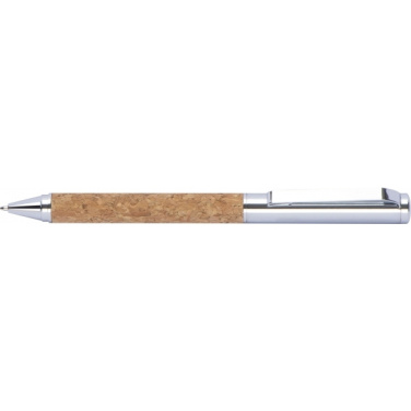 Logotrade business gift image of: Twist-ballpen metal and cork LILLEHAMMER