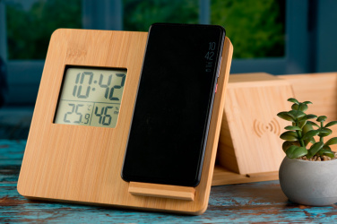 Logotrade business gifts photo of: Bamboo weather station GRANADA
