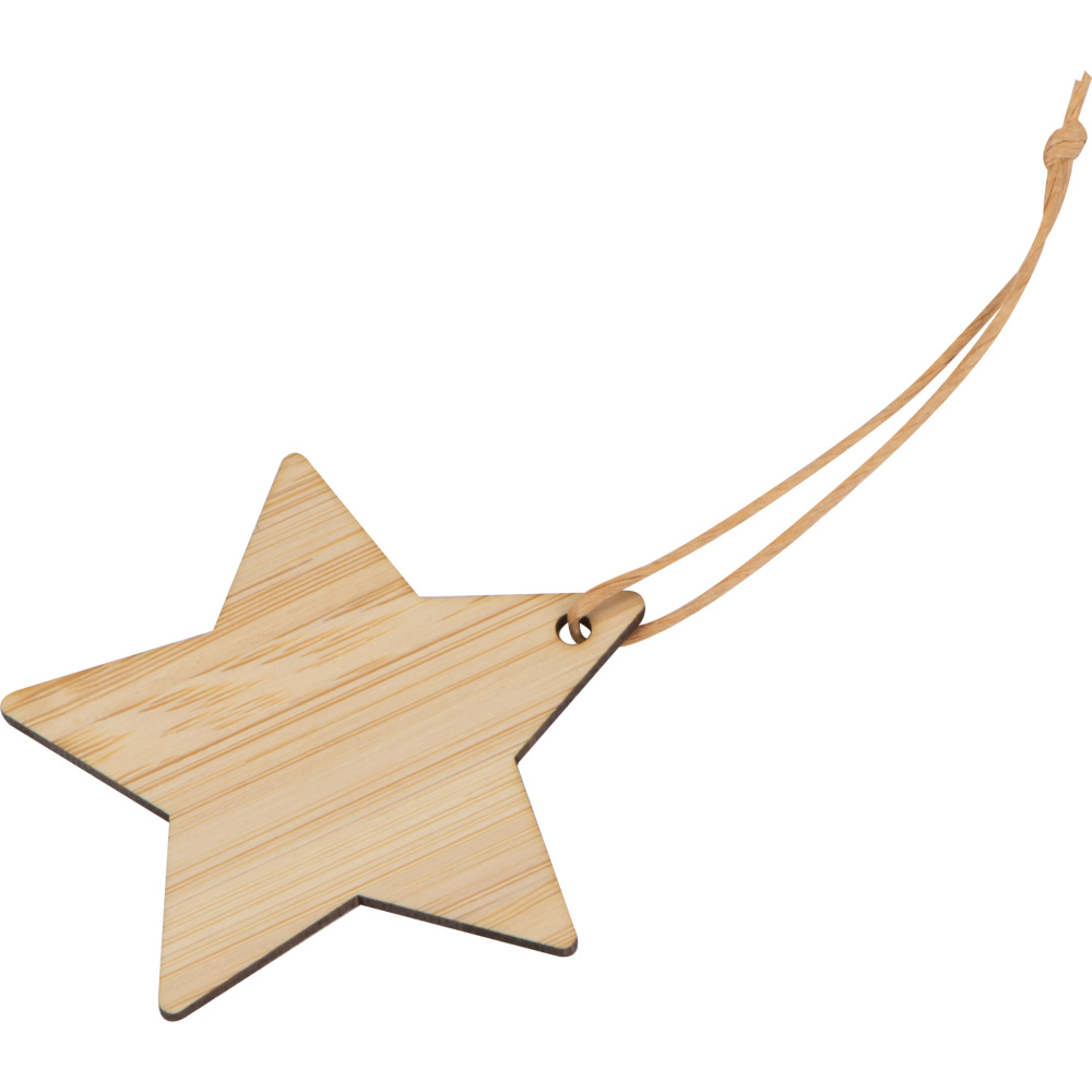 Logotrade corporate gift picture of: Bamboo star pendant FOGGIA